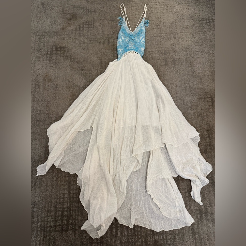 Free People Beaded Turquoise Spirit Maxi Dress - Picture 5 of 14
